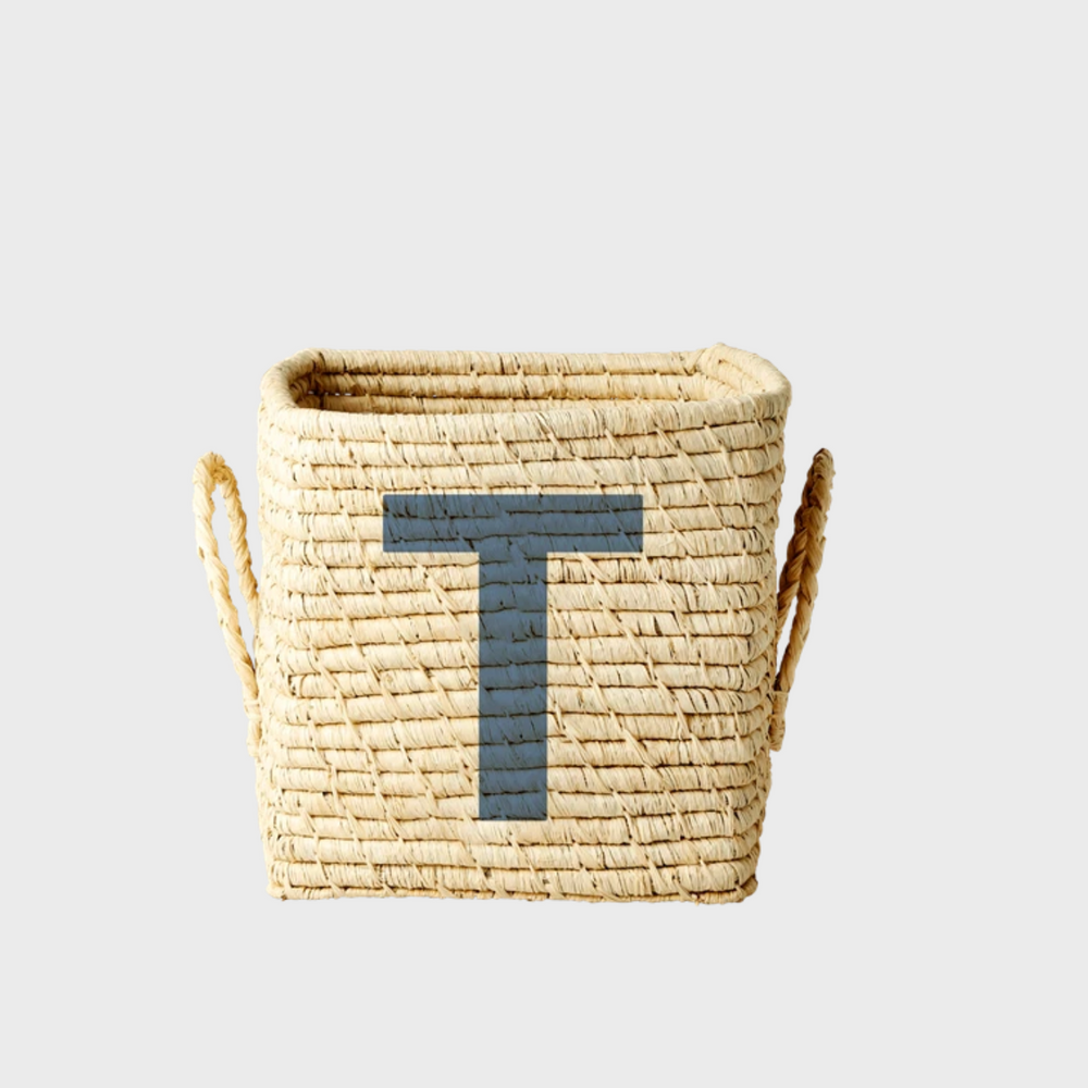 Rice Raffia Alphabets Basket