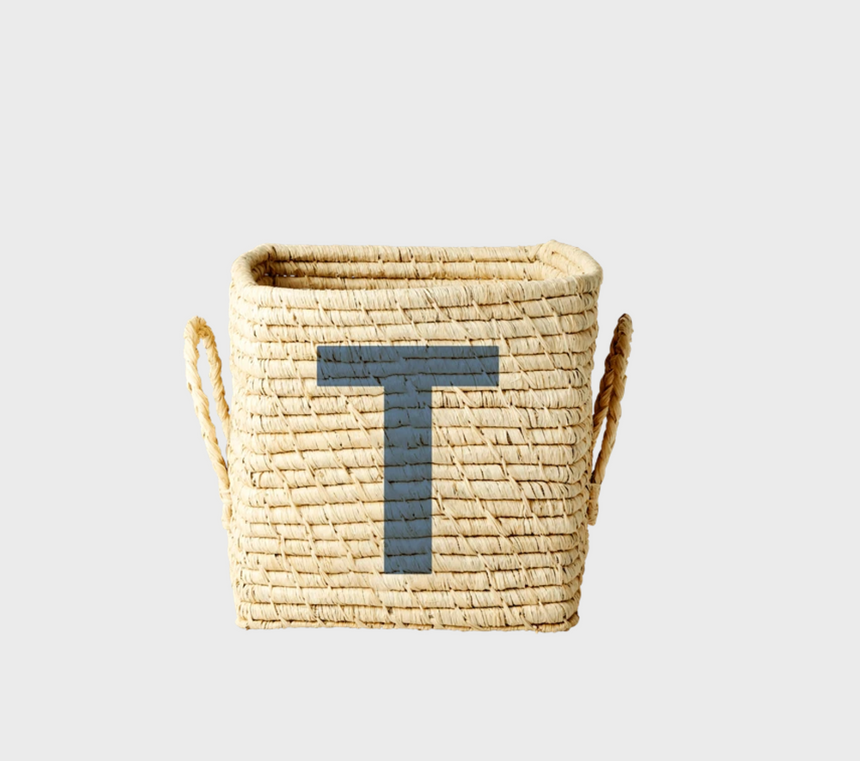 Rice Raffia Alphabets Basket