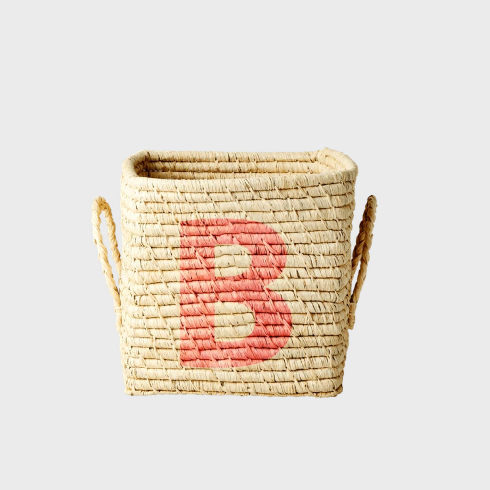 Rice Raffia Alphabets Basket