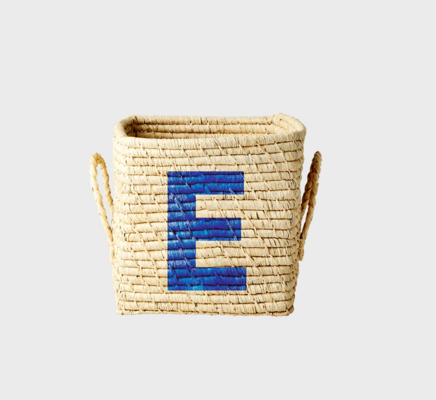 Rice Raffia Alphabets Basket