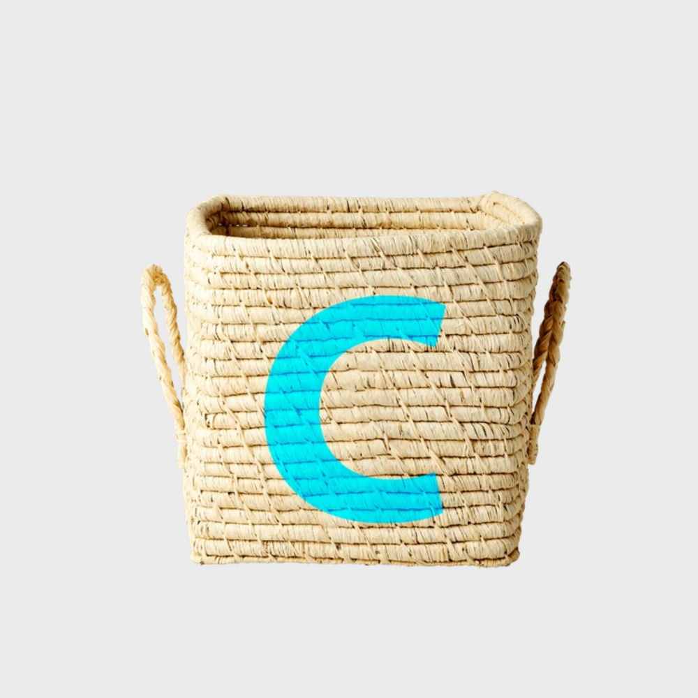 Rice Raffia Alphabets Basket