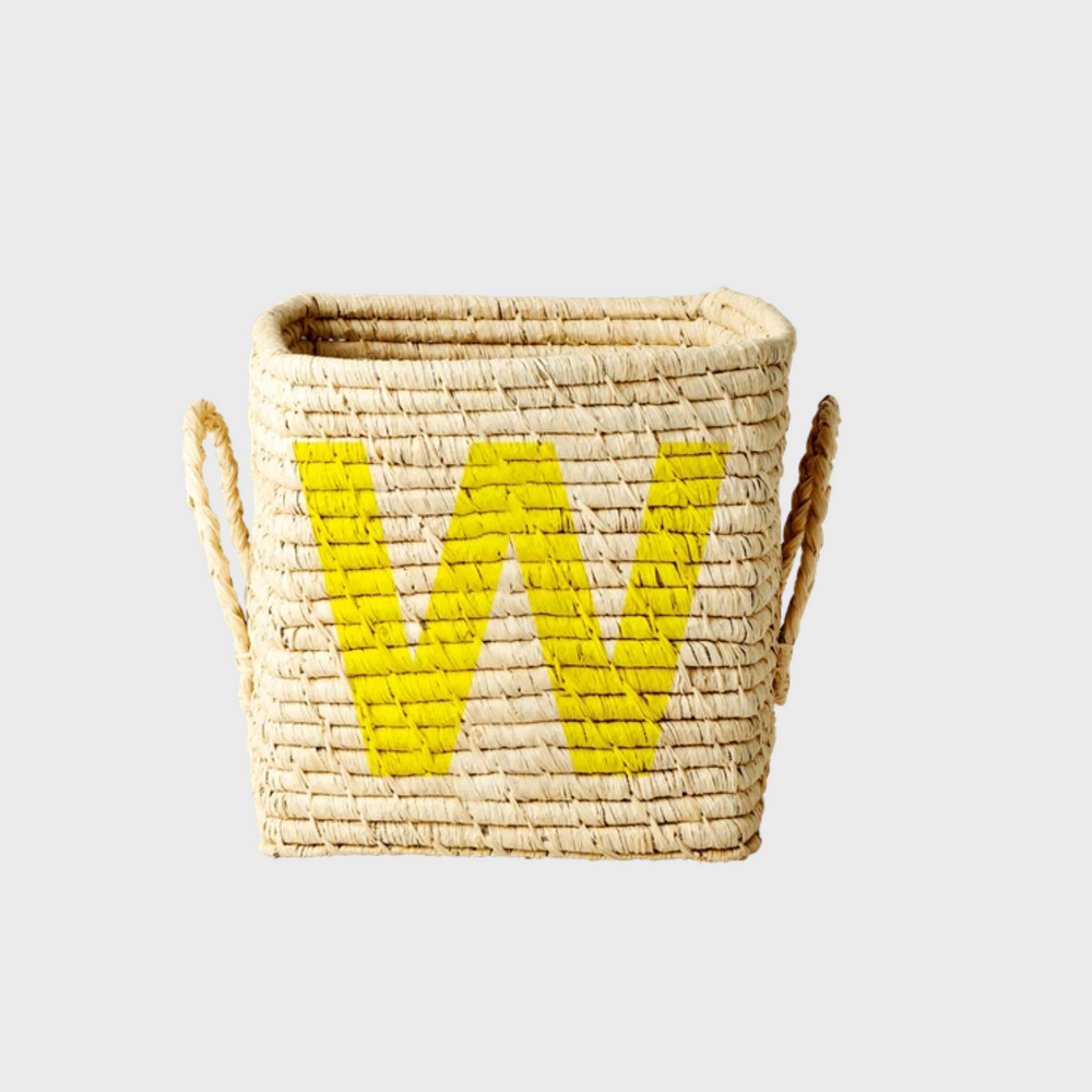 Rice Raffia Alphabets Basket