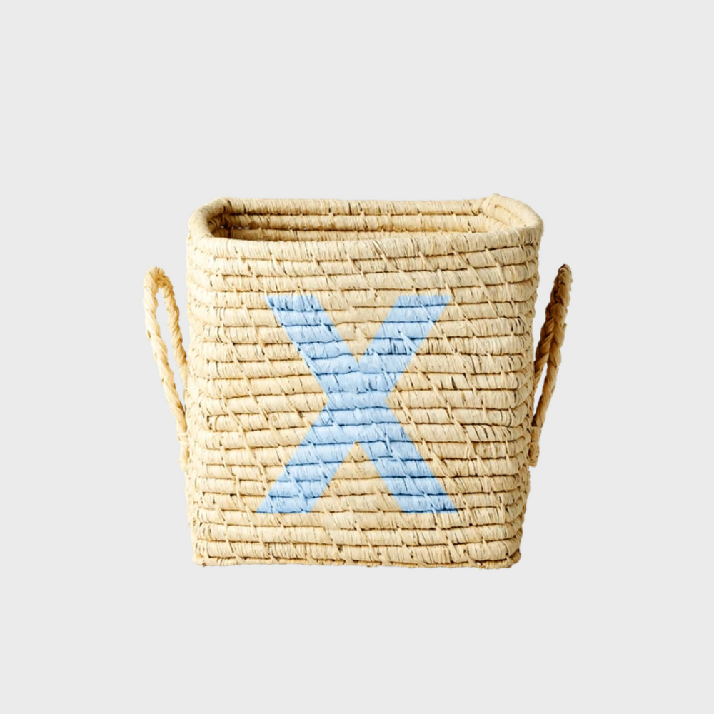 Rice Raffia Alphabets Basket