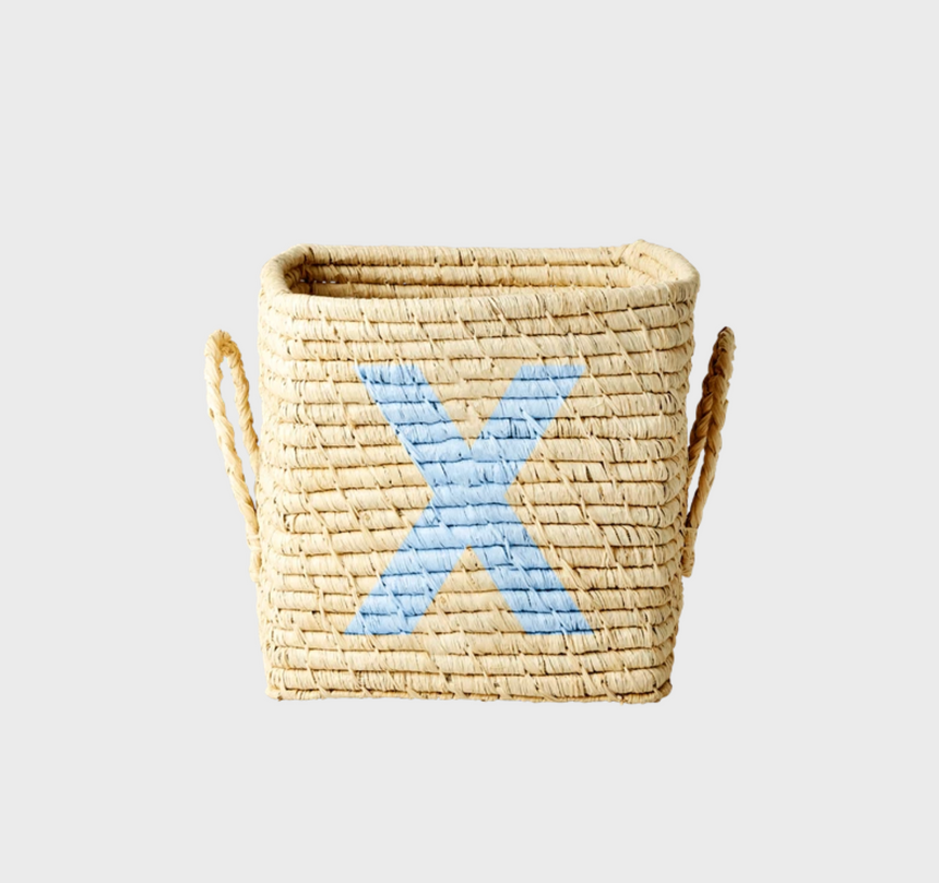 Rice Raffia Alphabets Basket