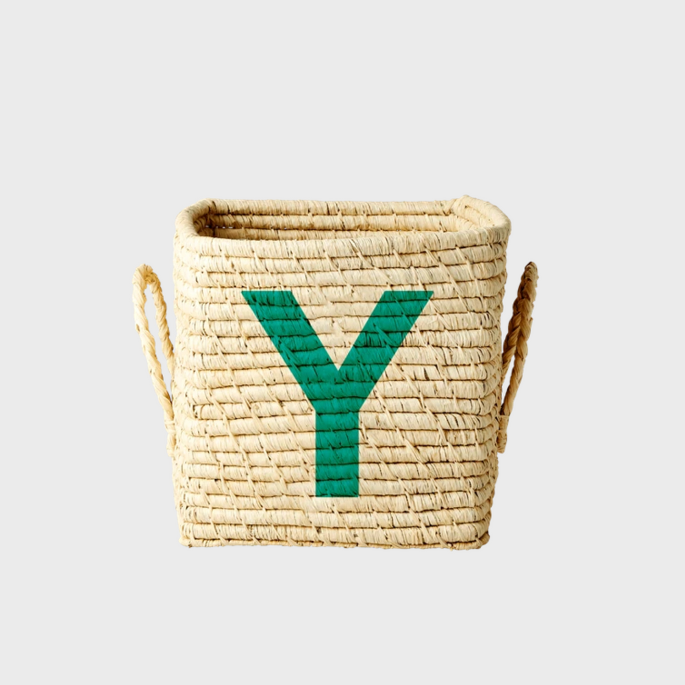 Rice Raffia Alphabets Basket