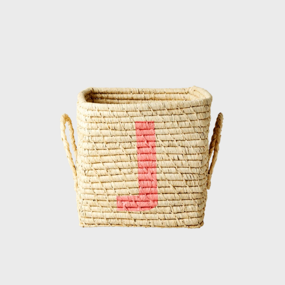 Rice Raffia Alphabets Basket