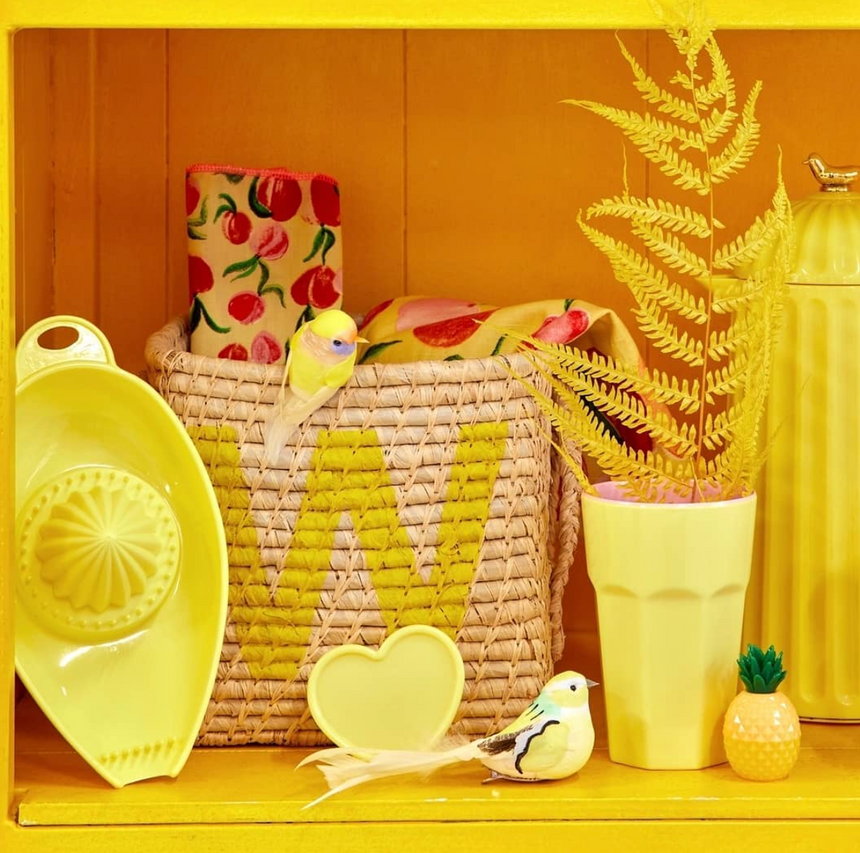 Rice Raffia Alphabets Basket