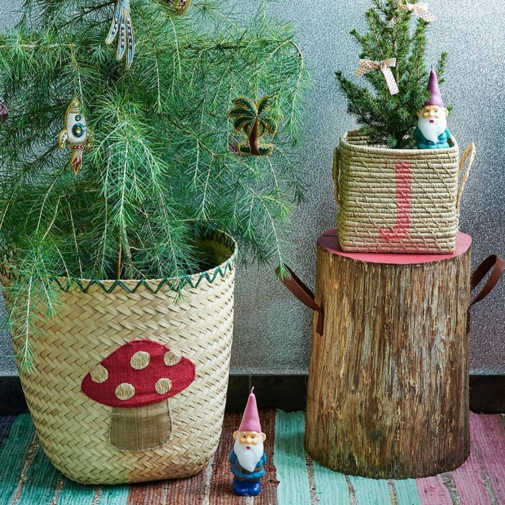 Rice Raffia Alphabets Basket
