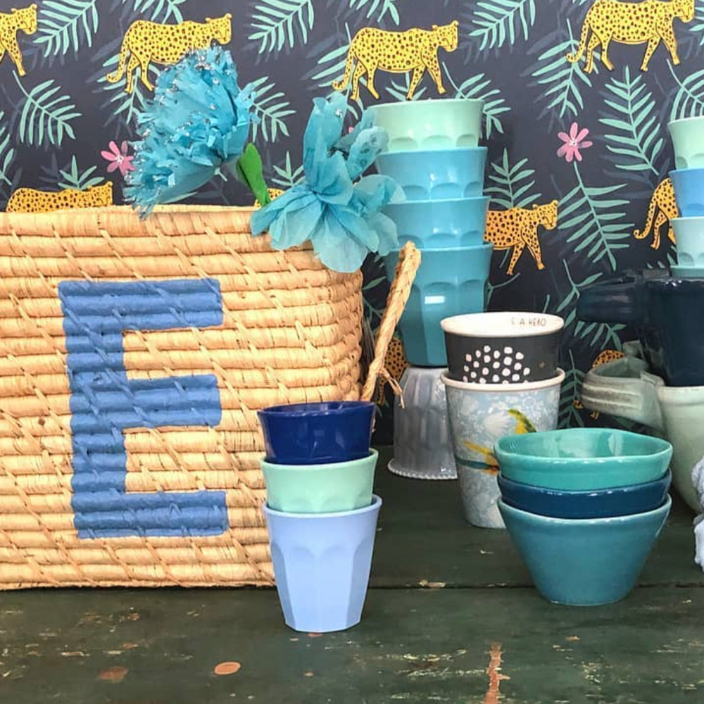 Rice Raffia Alphabets Basket