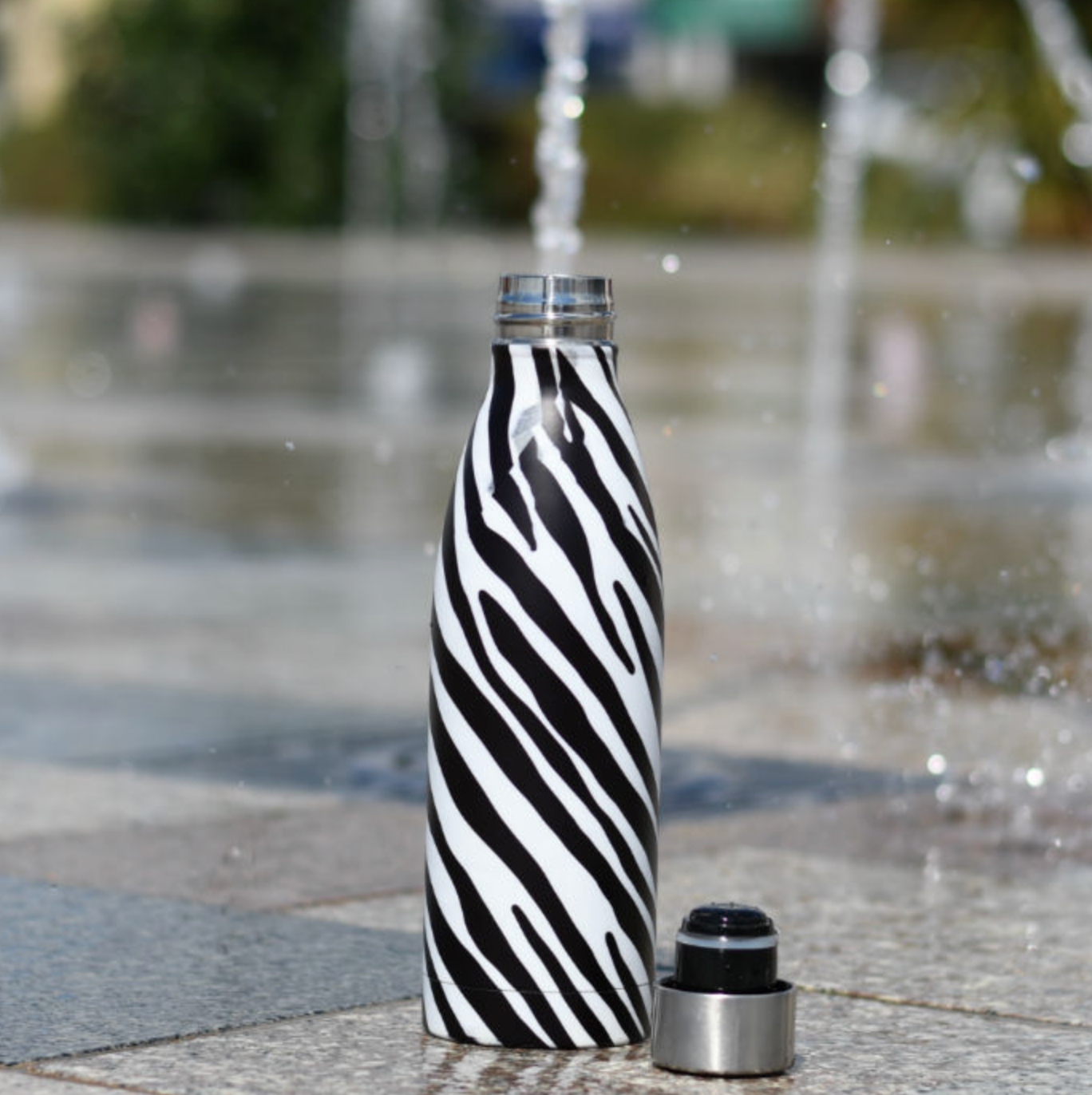 Madagascar Zebra Stainless Steel Insulated Water Bottle