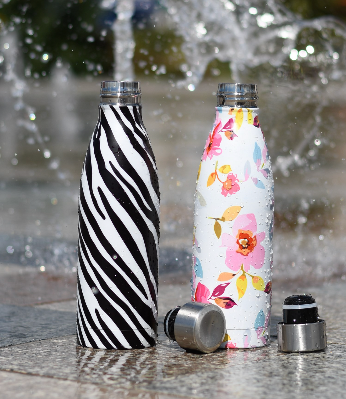 Madagascar Zebra Stainless Steel Insulated Water Bottle