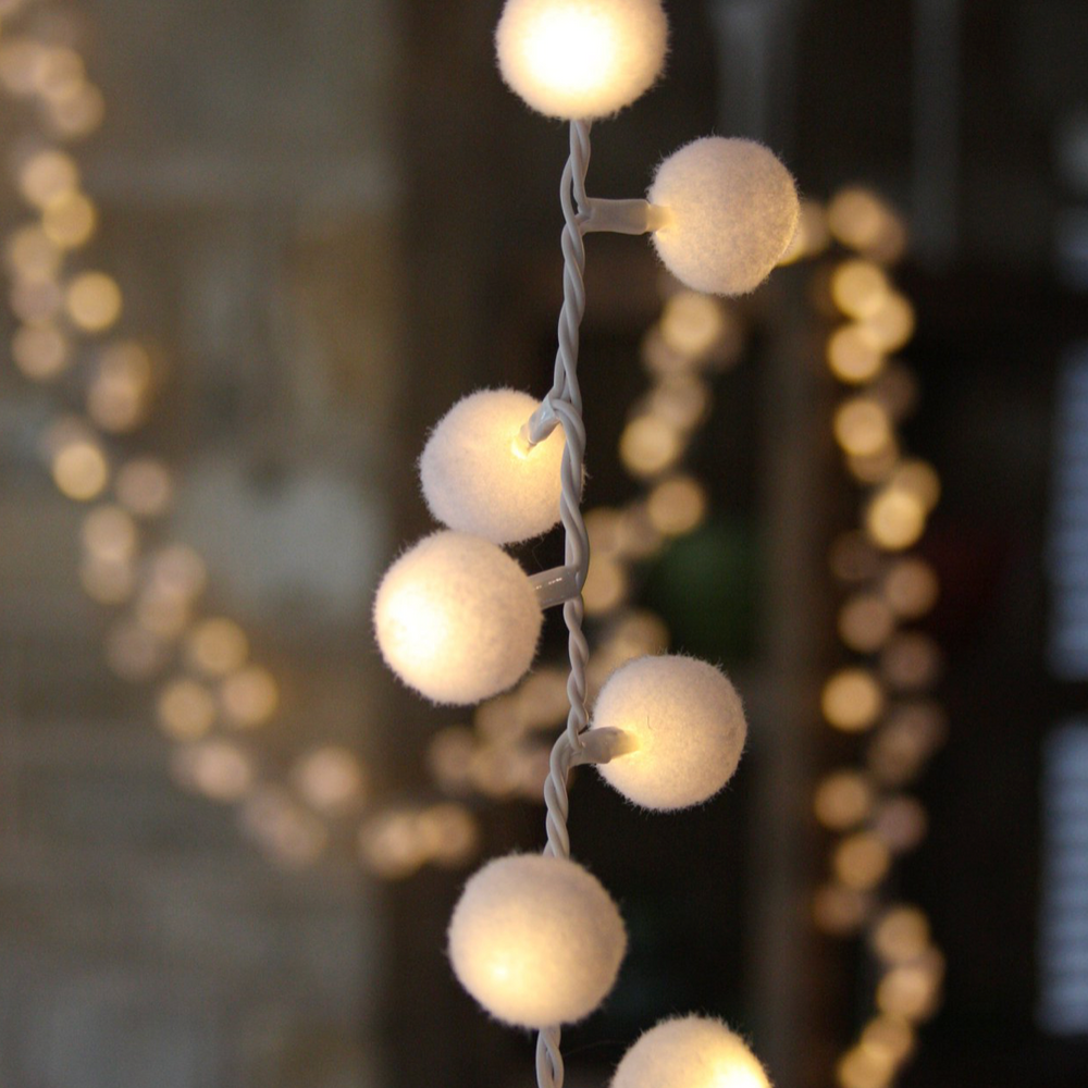 Pom Pom LED Fairy Light ( Mains Operated )