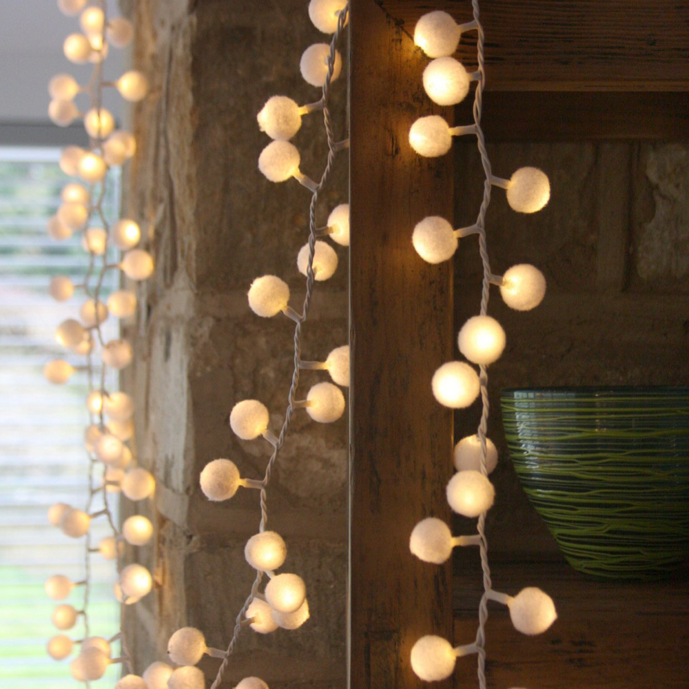 Pom Pom LED Fairy Light ( Mains Operated )