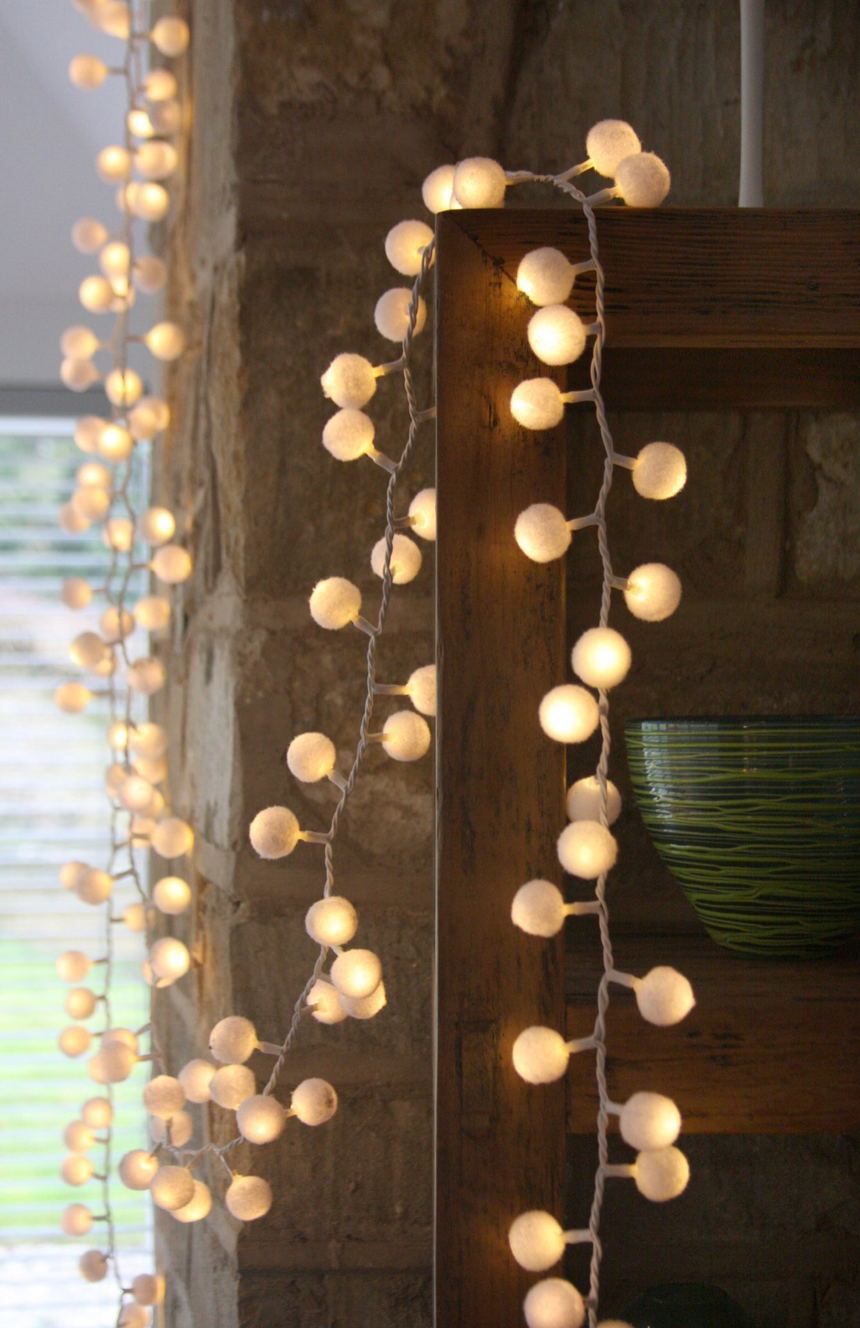 Pom Pom LED Fairy Light ( Mains Operated )