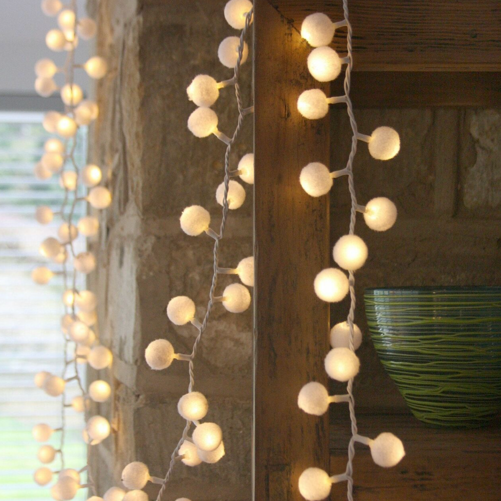 Pom Pom LED Fairy Light ( Mains Operated )