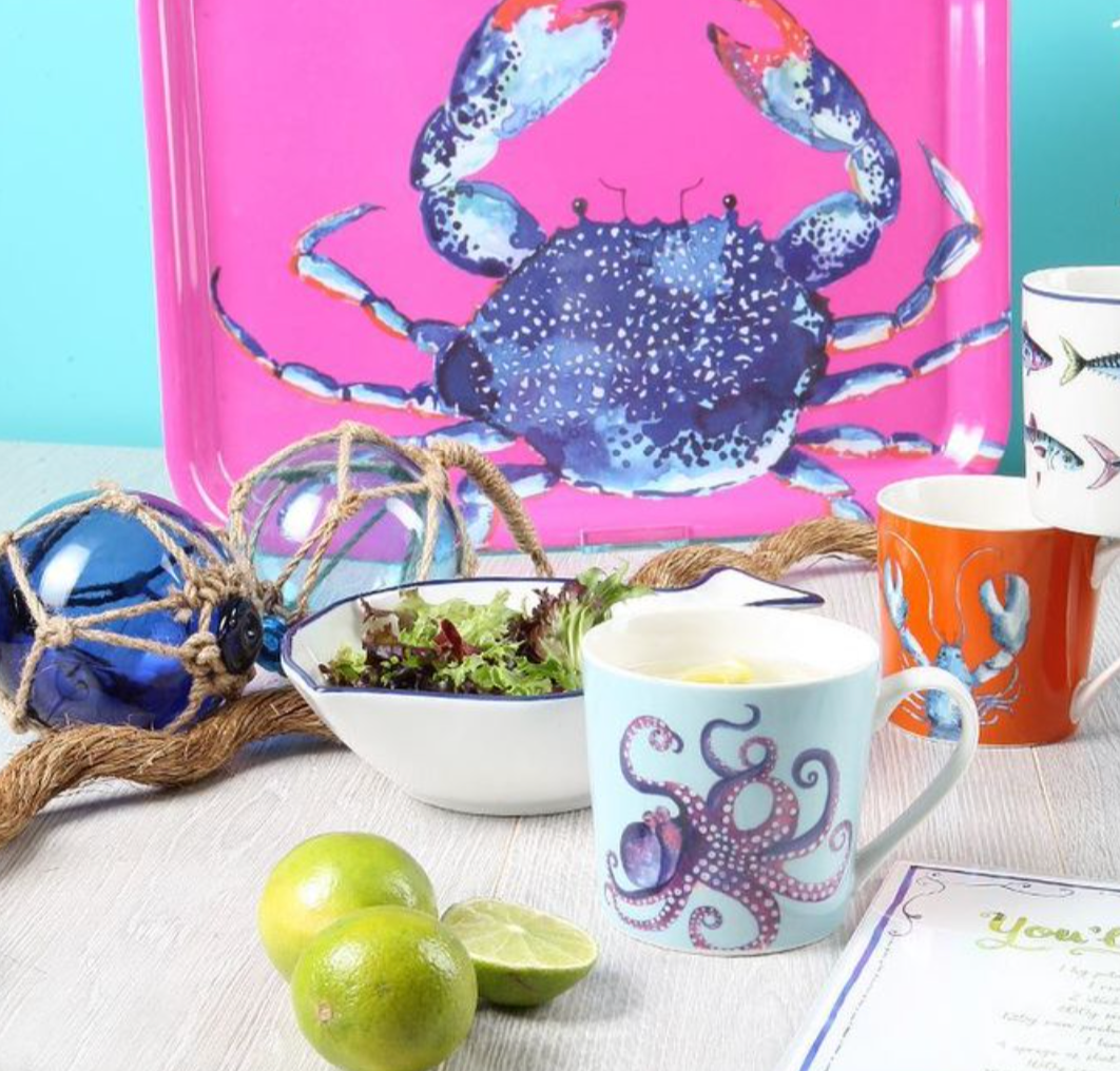 Dish Of The Day Melamine Serving Tray Crab