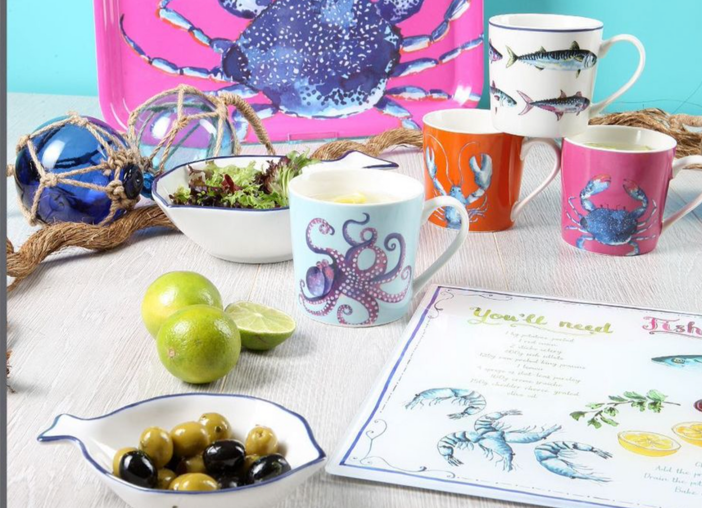 Dish Of The Day Melamine Serving Tray Crab