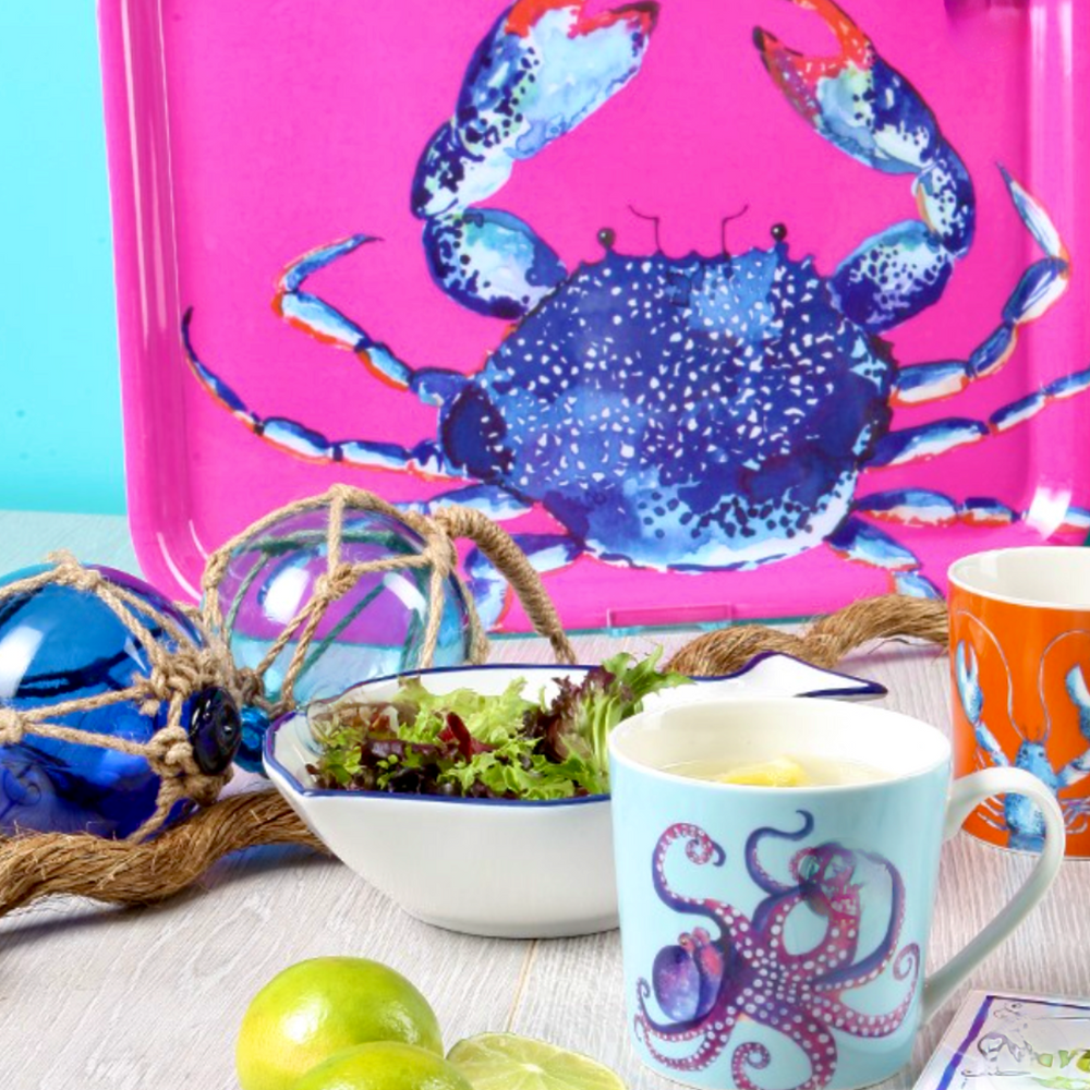 Dish Of The Day Melamine Serving Tray Crab