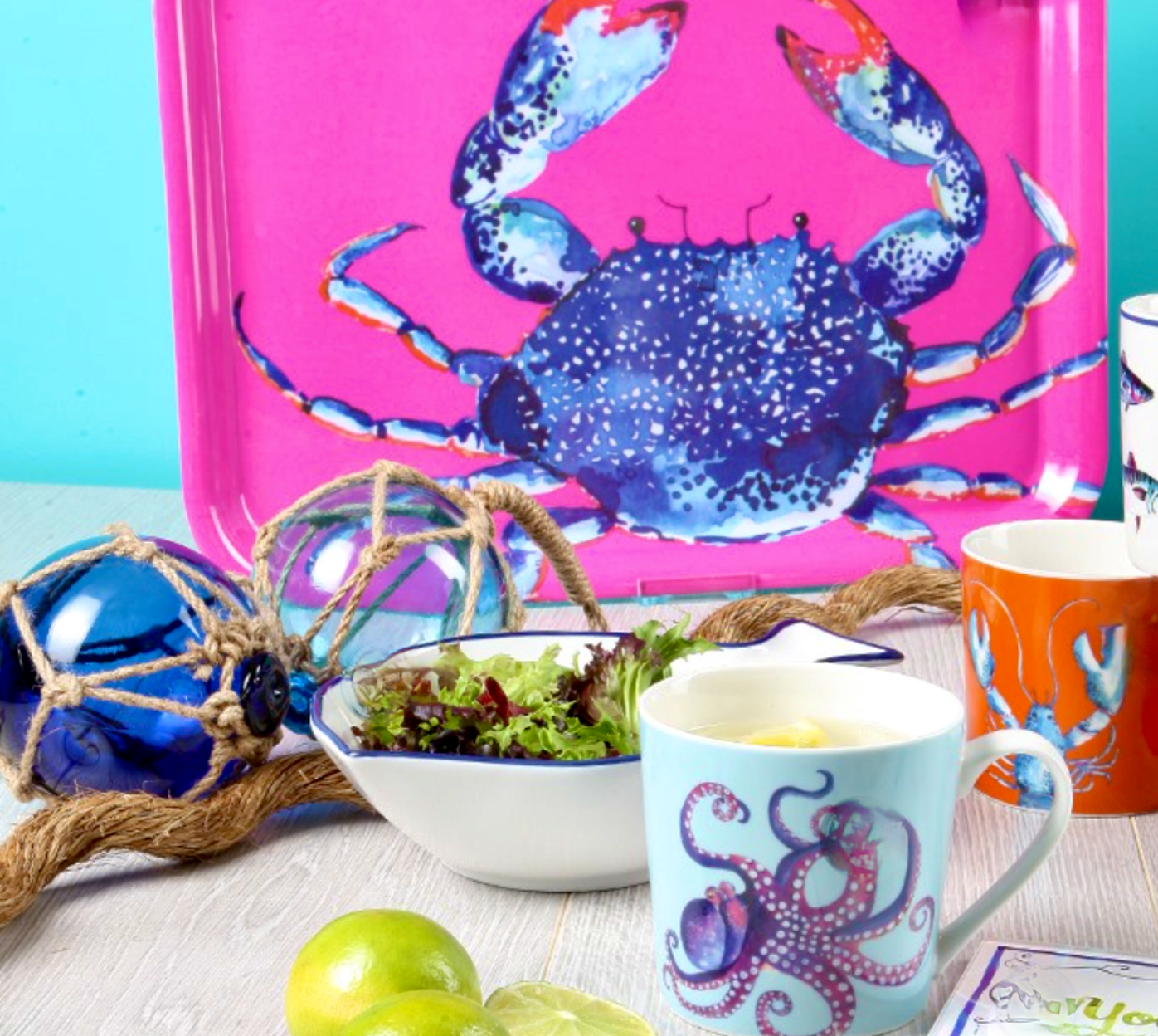Dish Of The Day Melamine Serving Tray Crab