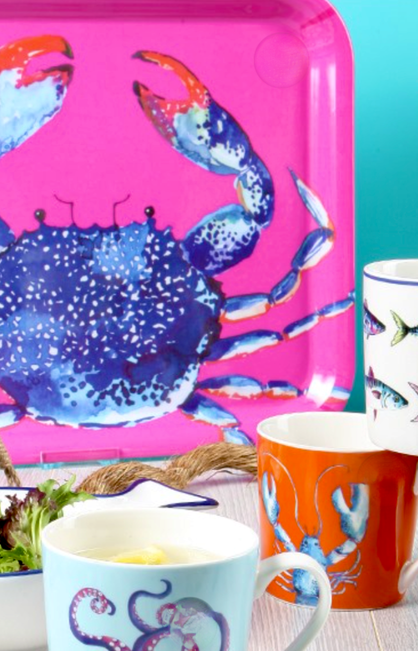 Dish Of The Day Melamine Serving Tray Crab