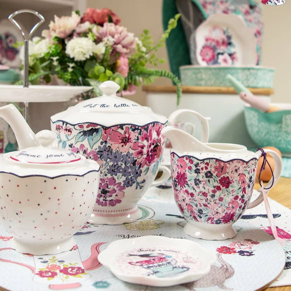 Ashley Thomas Porcelain Vintage Sugar Bowl