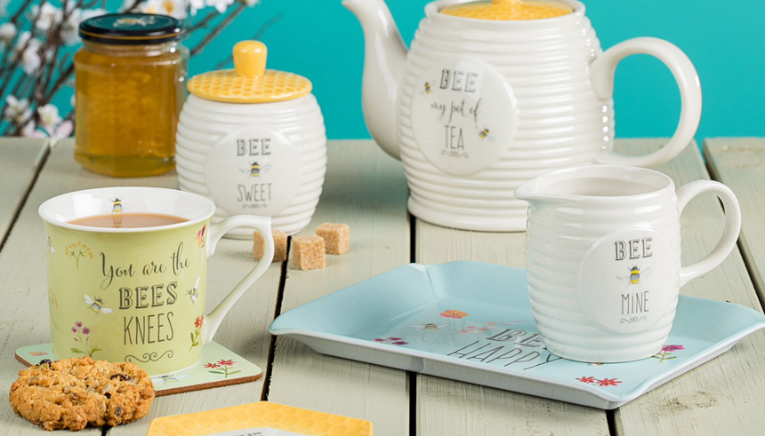 Bee Happy Tidy Serving Melamine Mini Tray