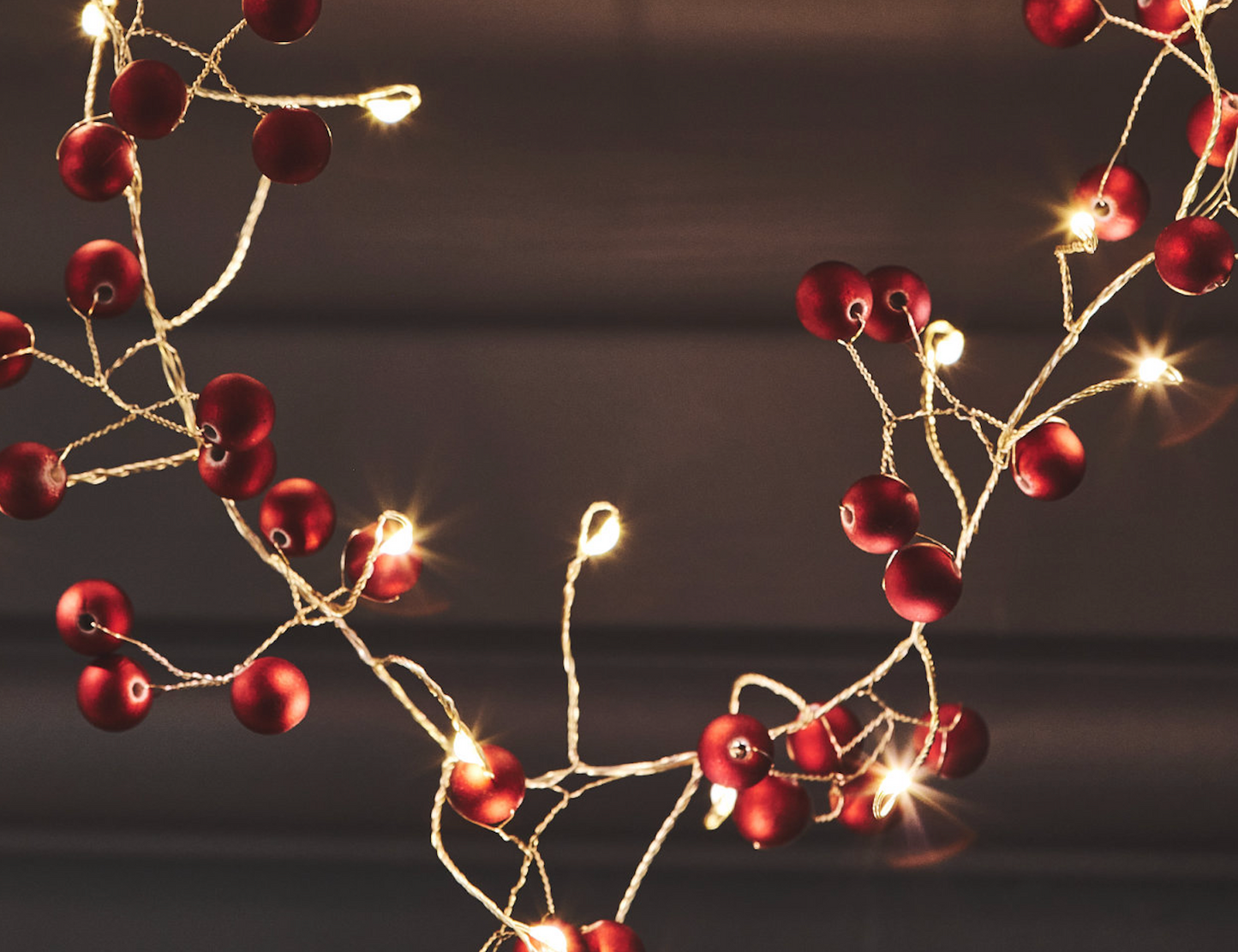 Red Berry LED Fairy Lights (Mains Powered)