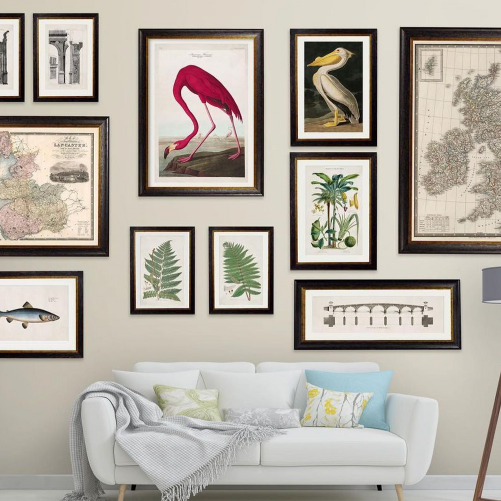 Vintage Framed Print Map Of The British Isles