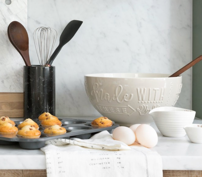 Kitchen Pantry Large Mixing Bowl, Grey