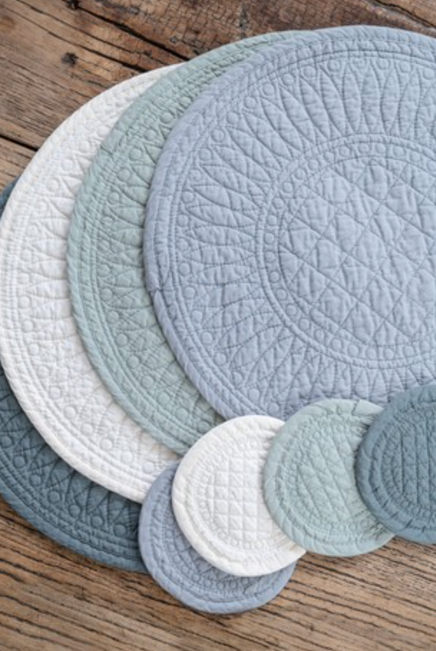 Mary Berry Signature Collection Cotton Coasters, Grey ( Set Of 4 )