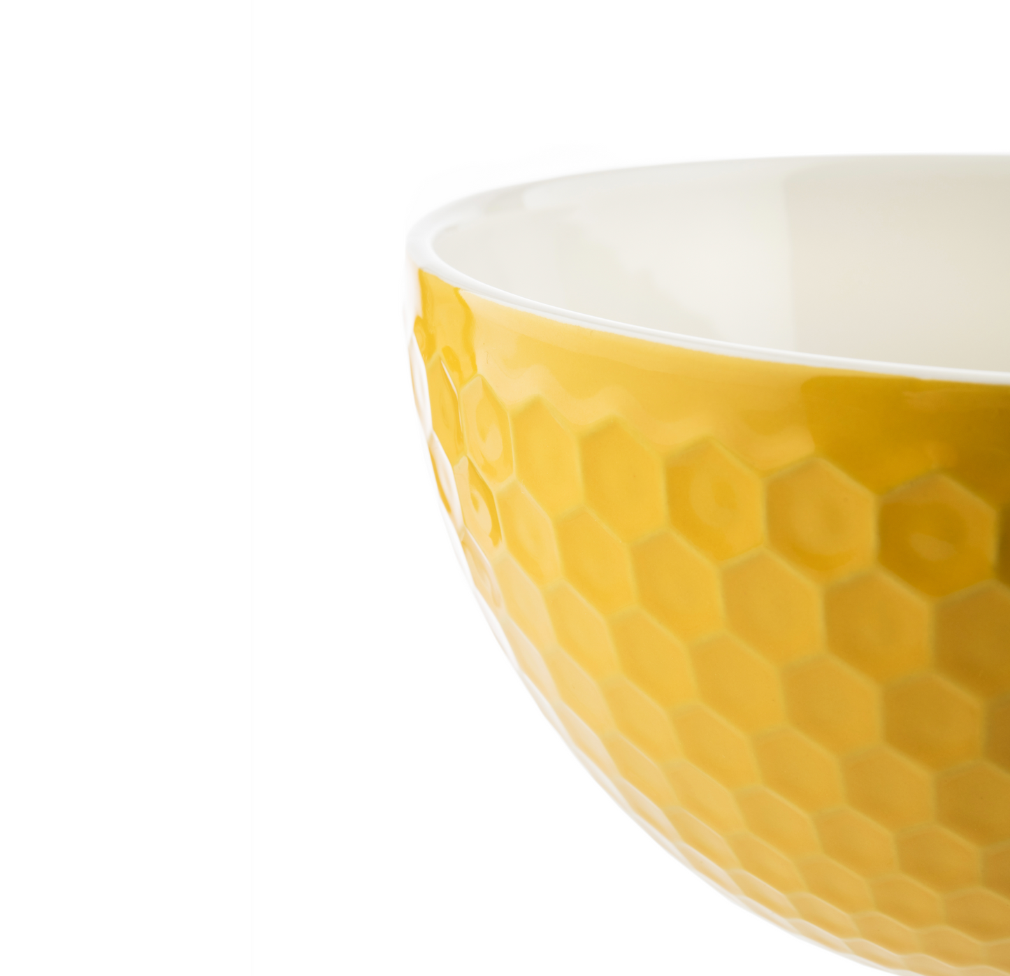 Kitchen Pantry Honeycomb Mixing Bowl, Yellow