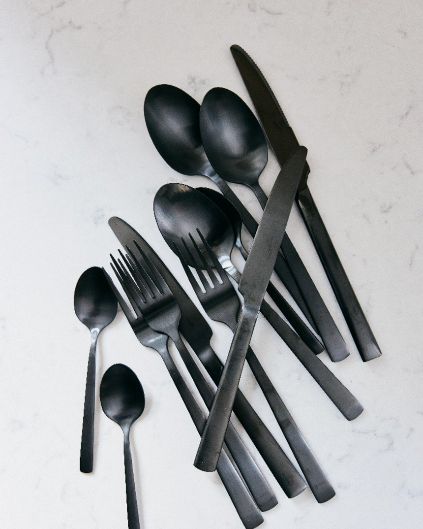 Bahne Interior Cutlery Set, Satin Black