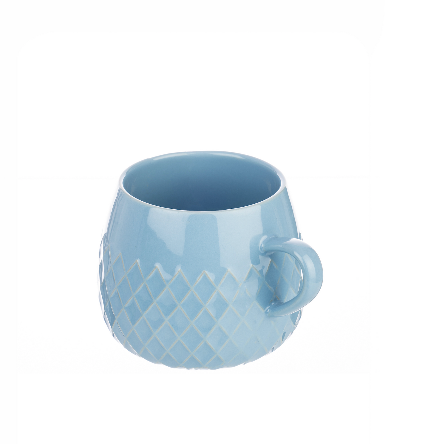 Embossed Round Mug Blue