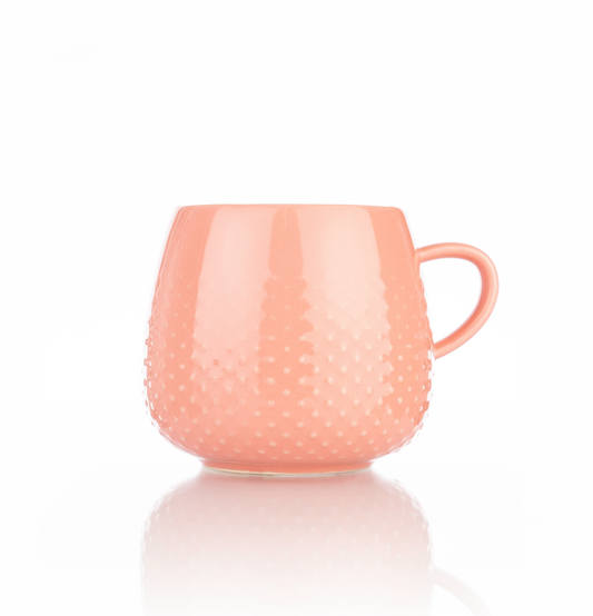 Embossed Round Mug ,Pink