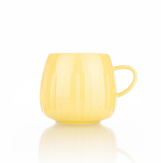 Embossed Round Mug, Yellow
