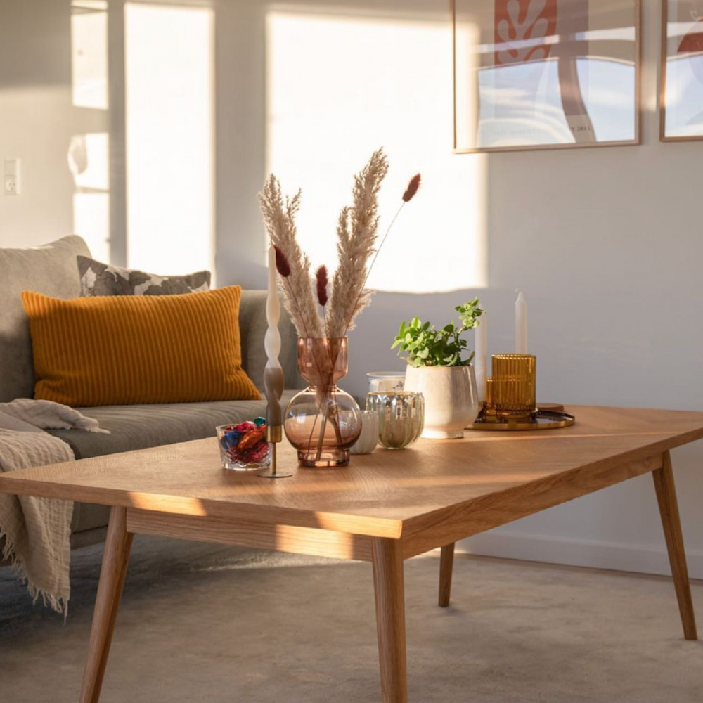 Bahne Interior Mouth-Blown Stained Glass Bubble Vase, Amber