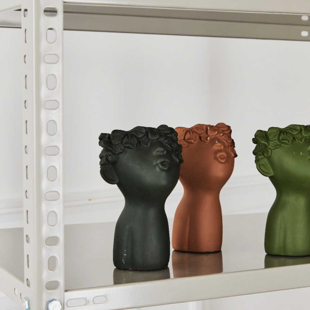 Bahne Cement Vase Lady Kiss, Brown