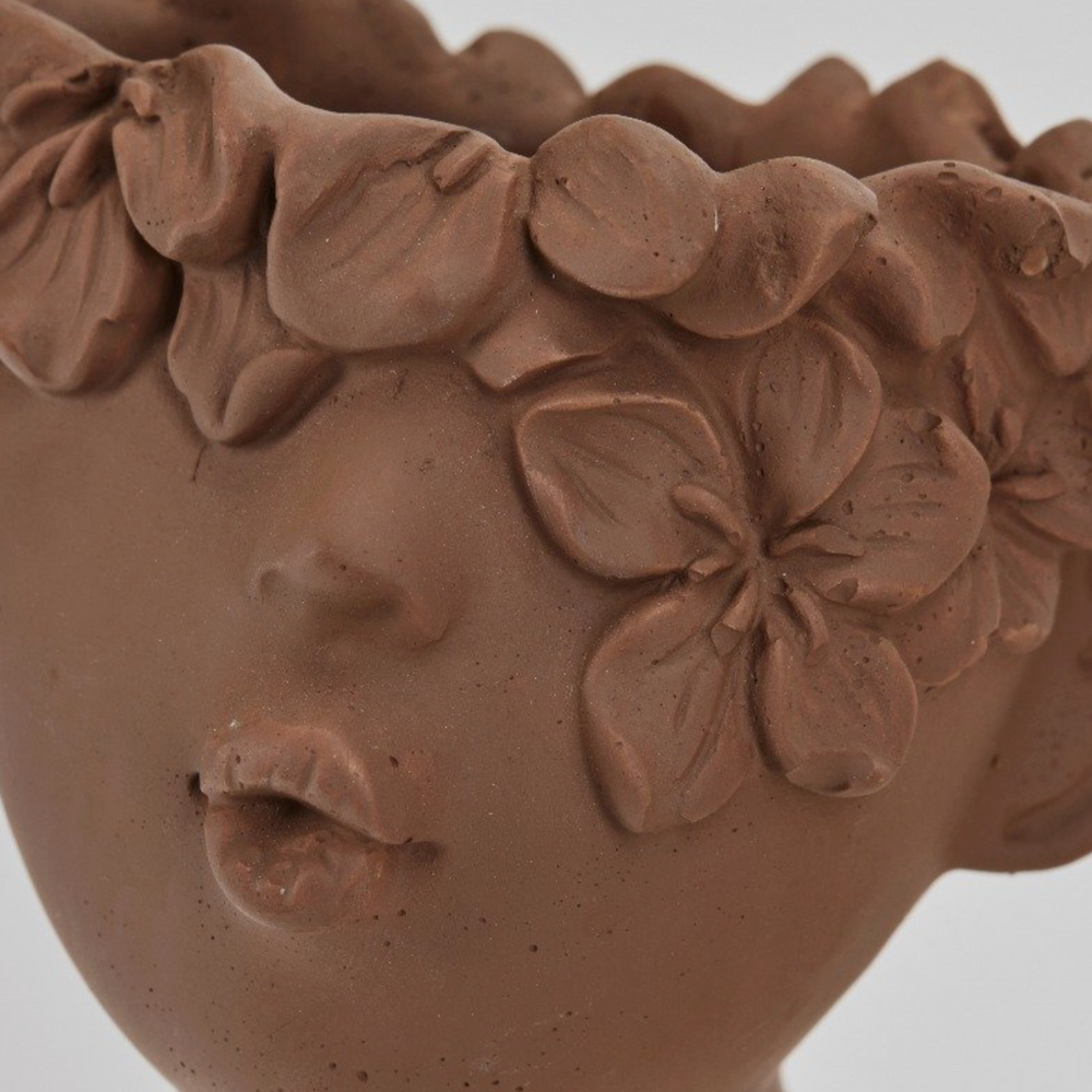 Bahne Cement Vase Lady Kiss, Brown