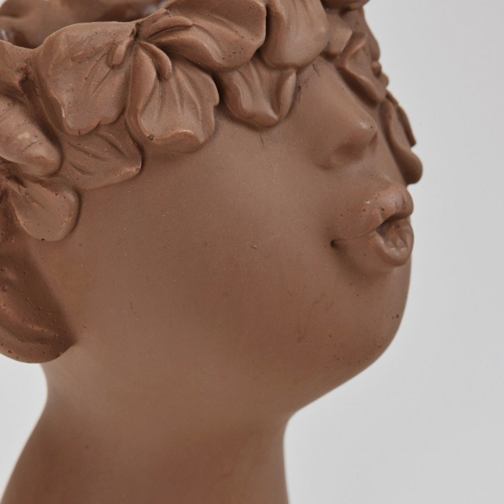 Bahne Cement Vase Lady Kiss, Brown