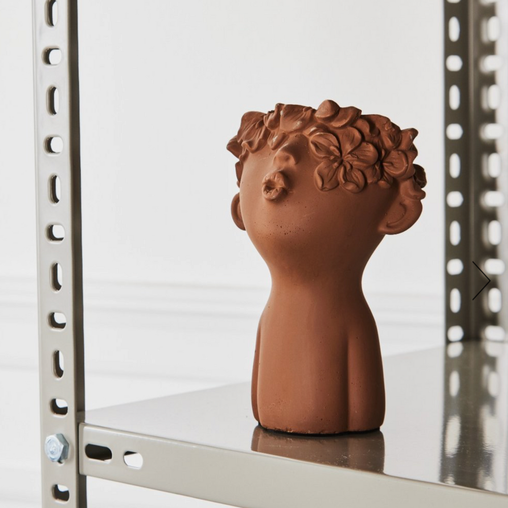 Bahne Cement Vase Lady Kiss, Brown