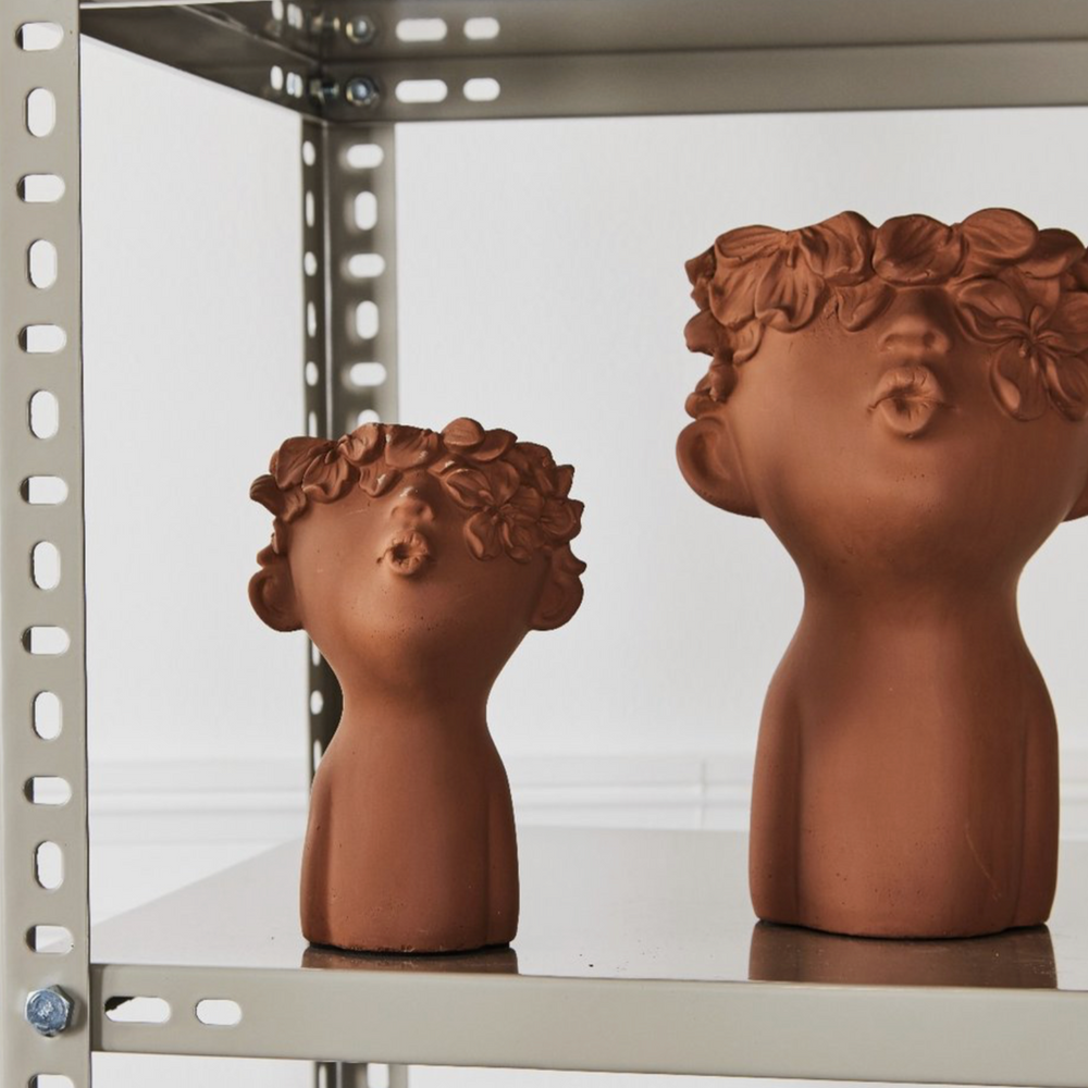 Bahne Cement Vase Lady Kiss, Brown