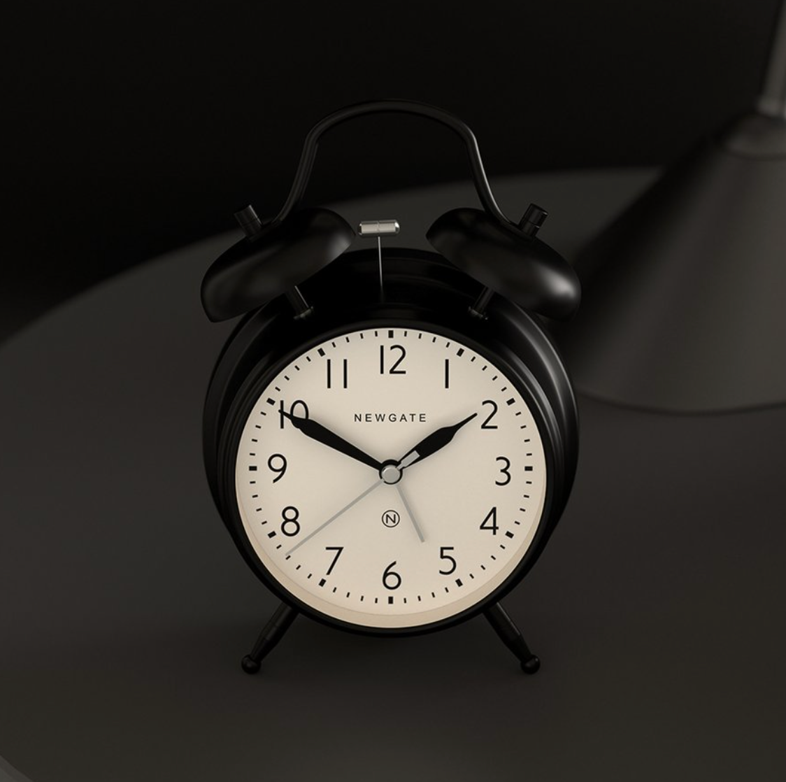 Newgate Covent Garden Alarm Clock, Matt Black