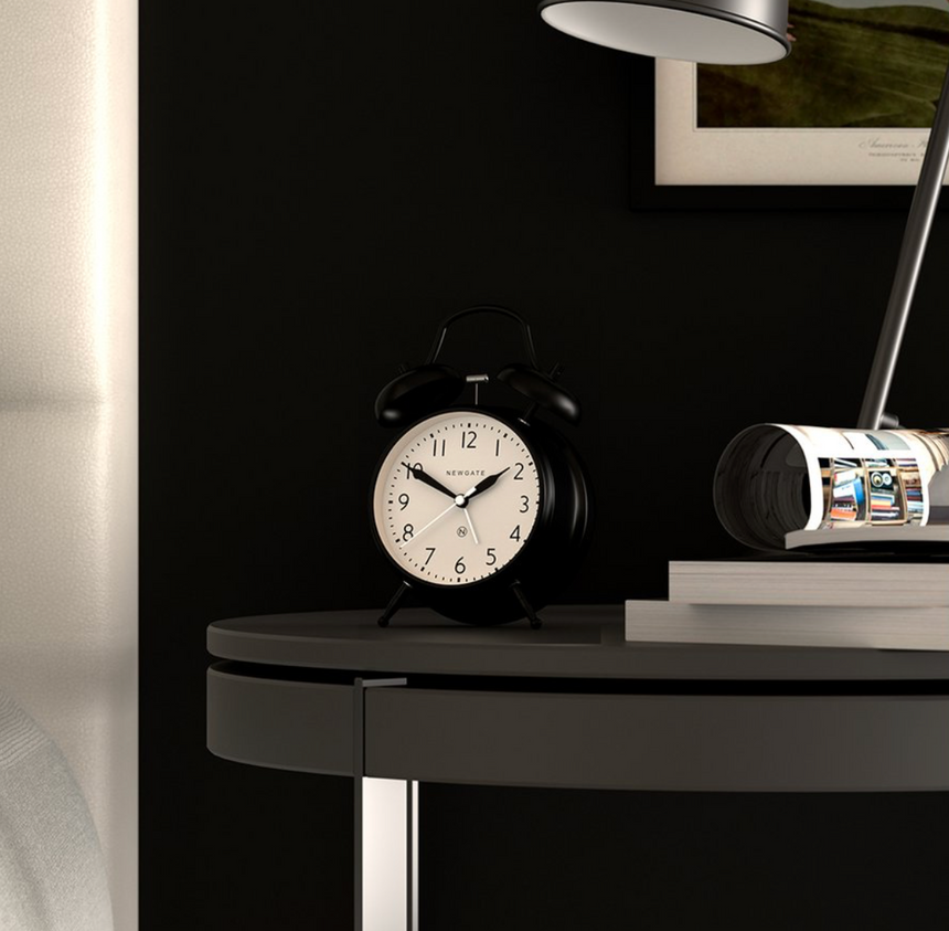 Newgate Covent Garden Alarm Clock, Matt Black