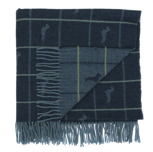 Sophie Allport Knitted Wool Throw, Dachshund