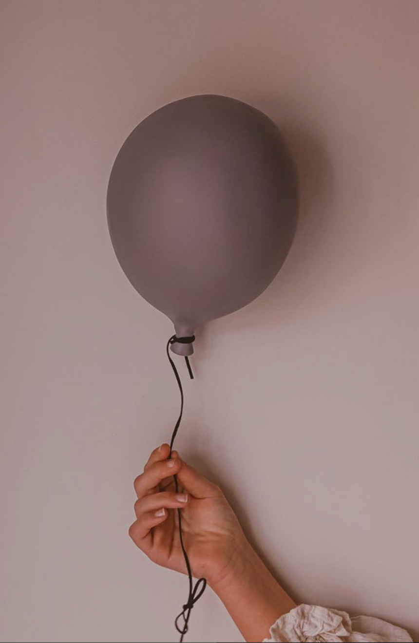 By ON Ceramic Balloon Wall Decoration, Grey