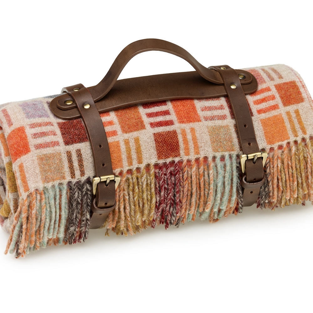 Bronte By Moon Ribbon Multi Merino Wool Throw, Beige