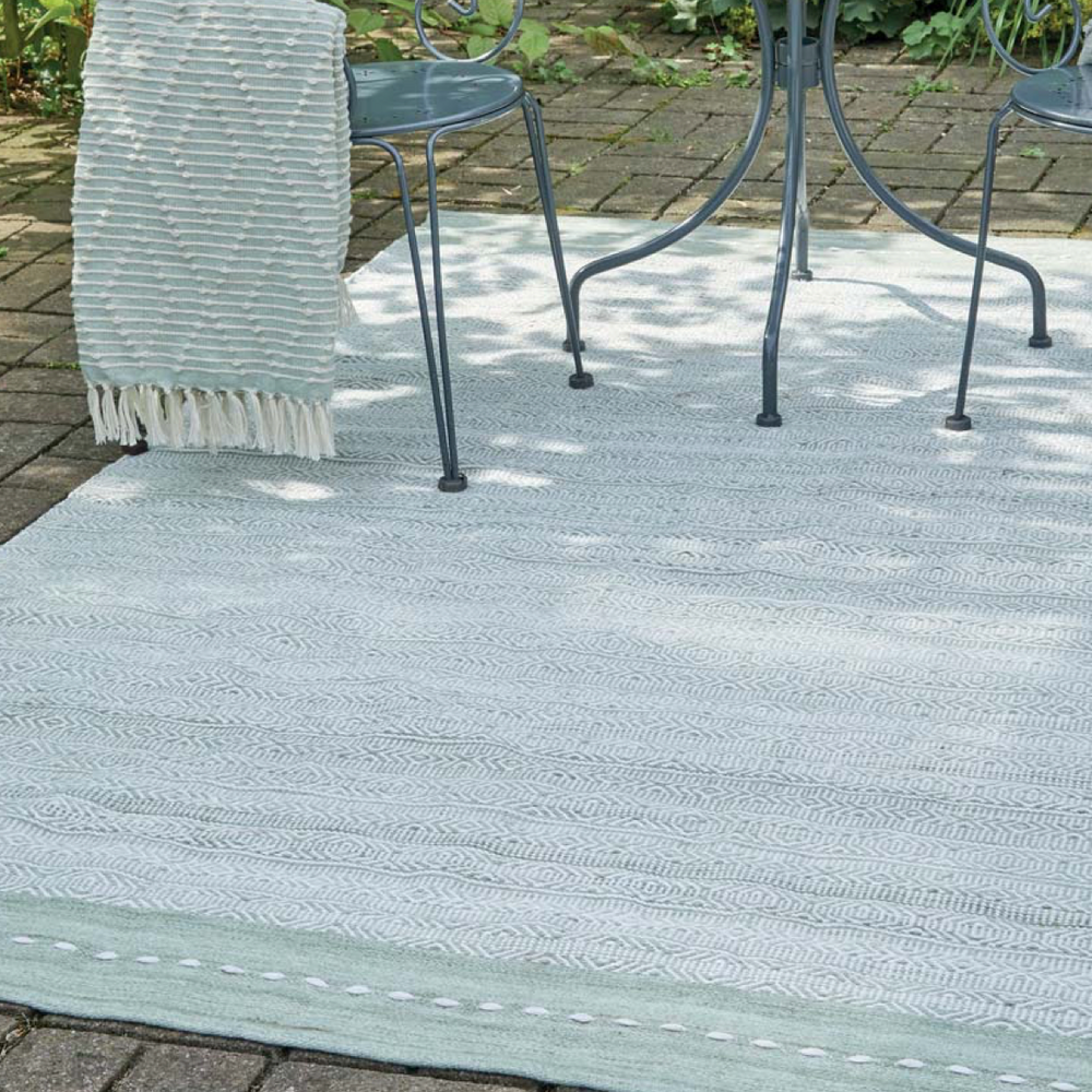 Walton & Co Diamond Weave Rug, Sage