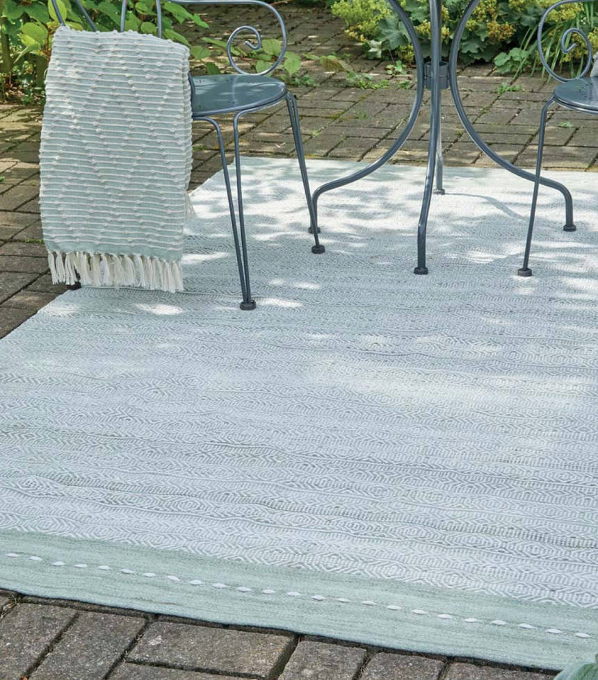 Walton & Co Diamond Weave Rug, Sage