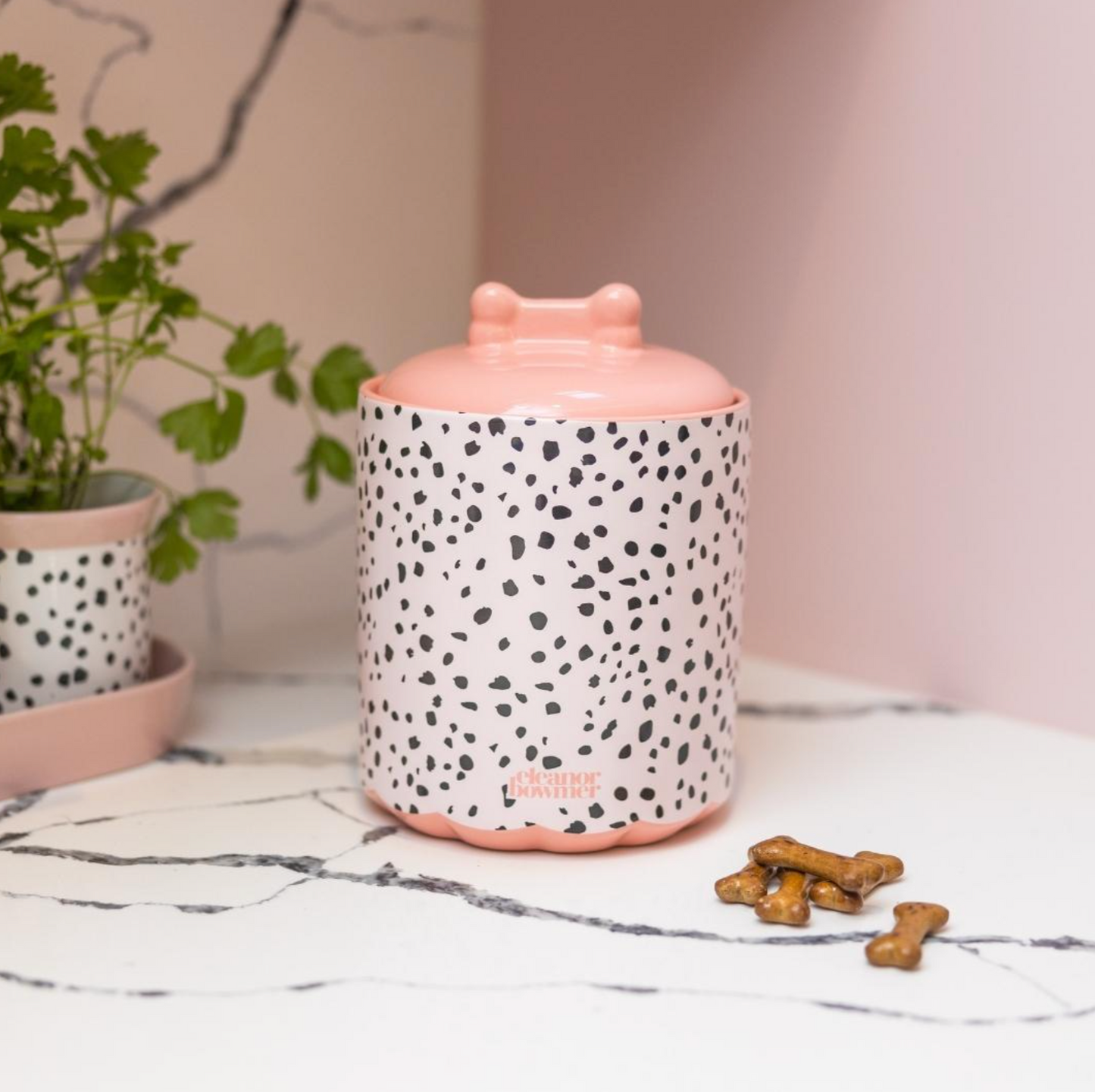 Eleanor Bowmer Ceramic Pet Food Storage Jar, Dalmatian