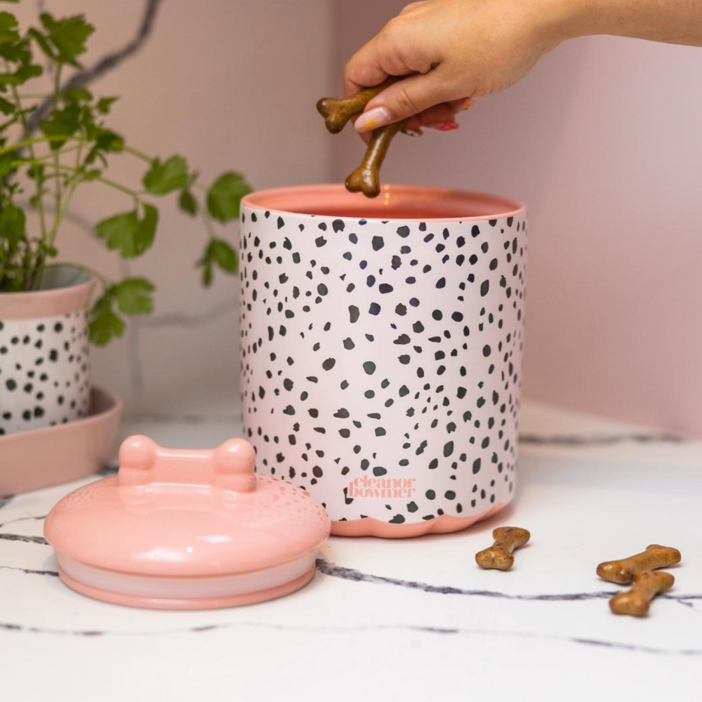 Eleanor Bowmer Ceramic Pet Food Storage Jar, Dalmatian